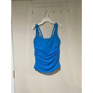 Miraclesuit Blue Ruched Bikini Top US 12